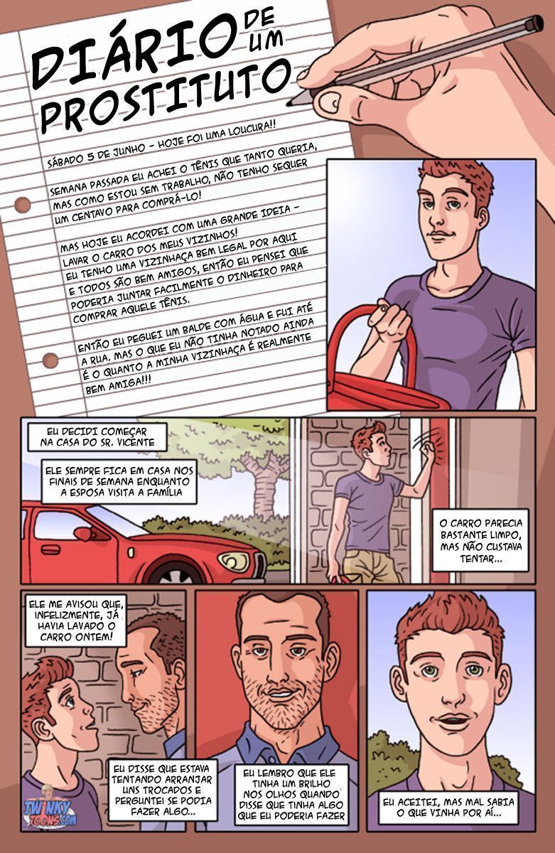 Capa do quadrinho adulto: Diário de um Prostituto – Leia online em XCOMICS