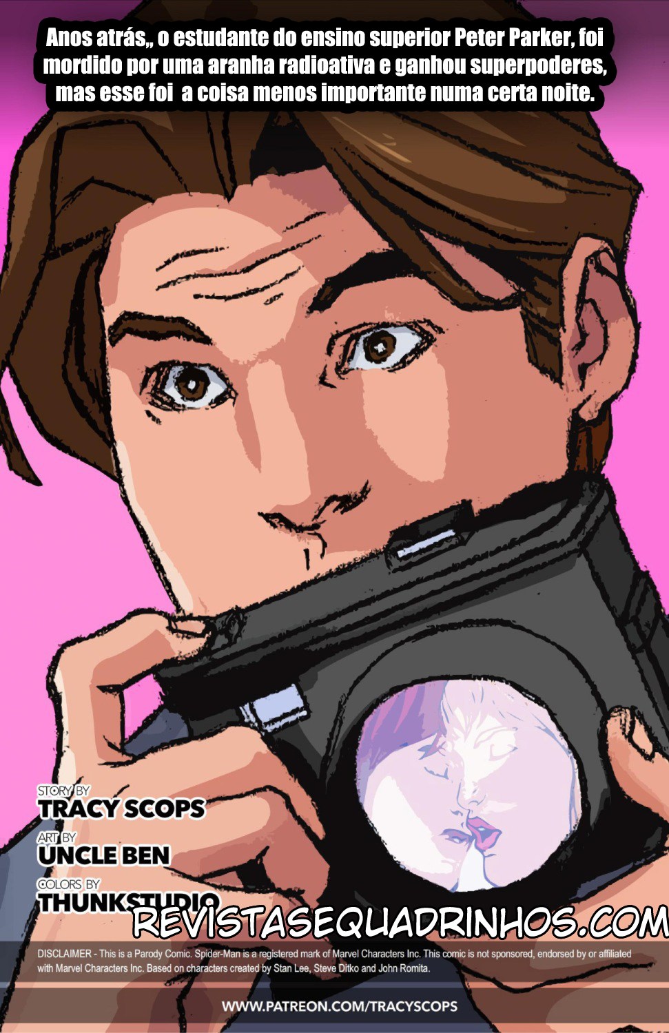 Página 2 do quadrinho adulto: Disputa pelo Spiderman – Leia completo em XCOMICS