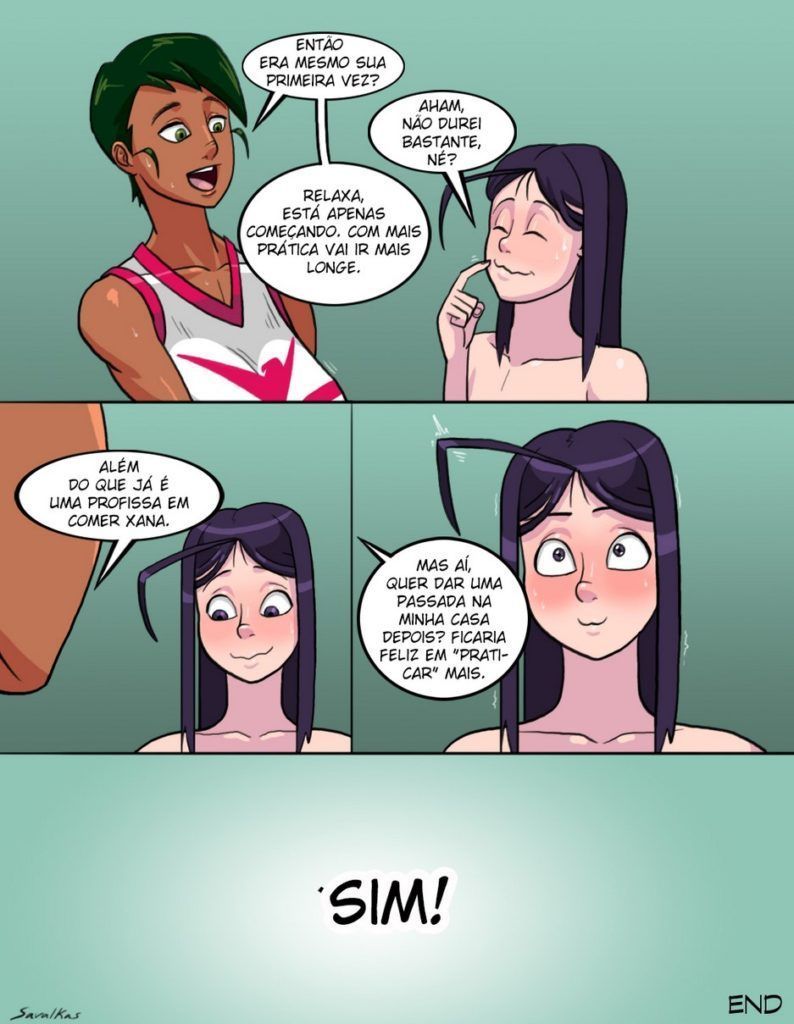 Página 13 do quadrinho adulto: Ellie e Layla gatas futanari – Leia completo em XCOMICS