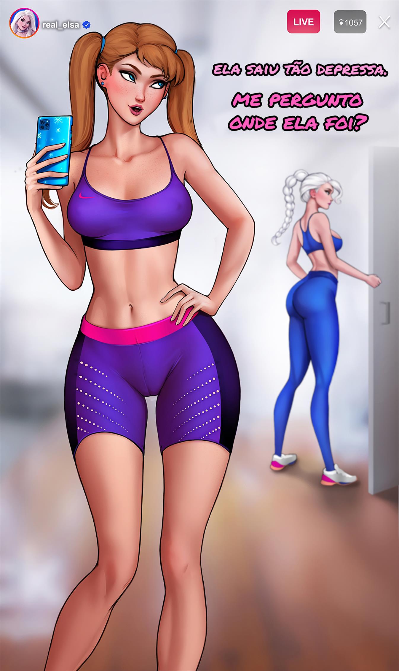 Página 15 do quadrinho adulto: Elsa treinando duro – Leia completo em XCOMICS