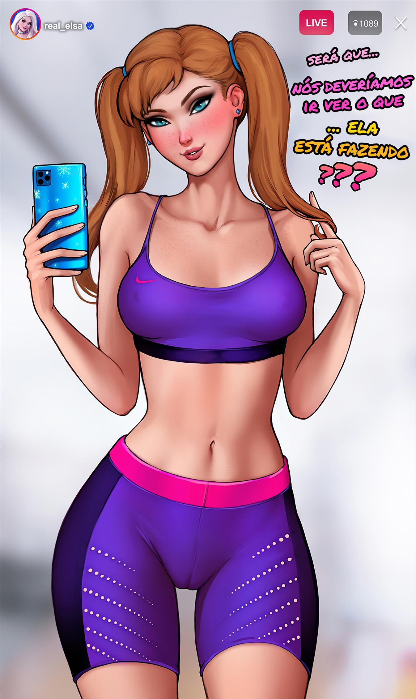 Página 16 do quadrinho adulto: Elsa treinando duro – Leia completo em XCOMICS