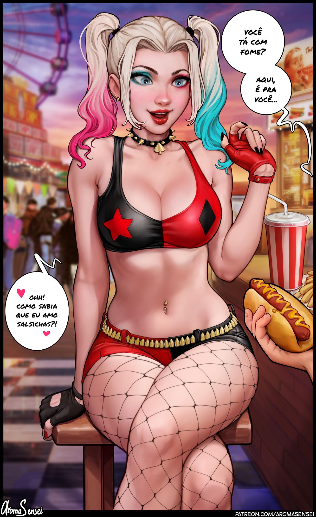 Página 2 do quadrinho adulto: Encontro com a Arlequina – Leia completo em XCOMICS