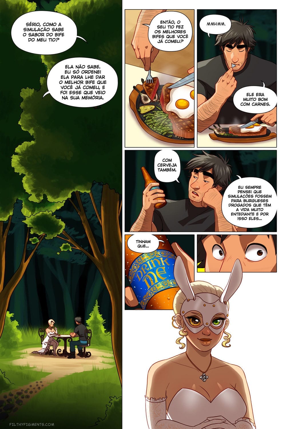 Página 1 do quadrinho adulto: Encontro nota 100 com a gata – Leia completo em XCOMICS