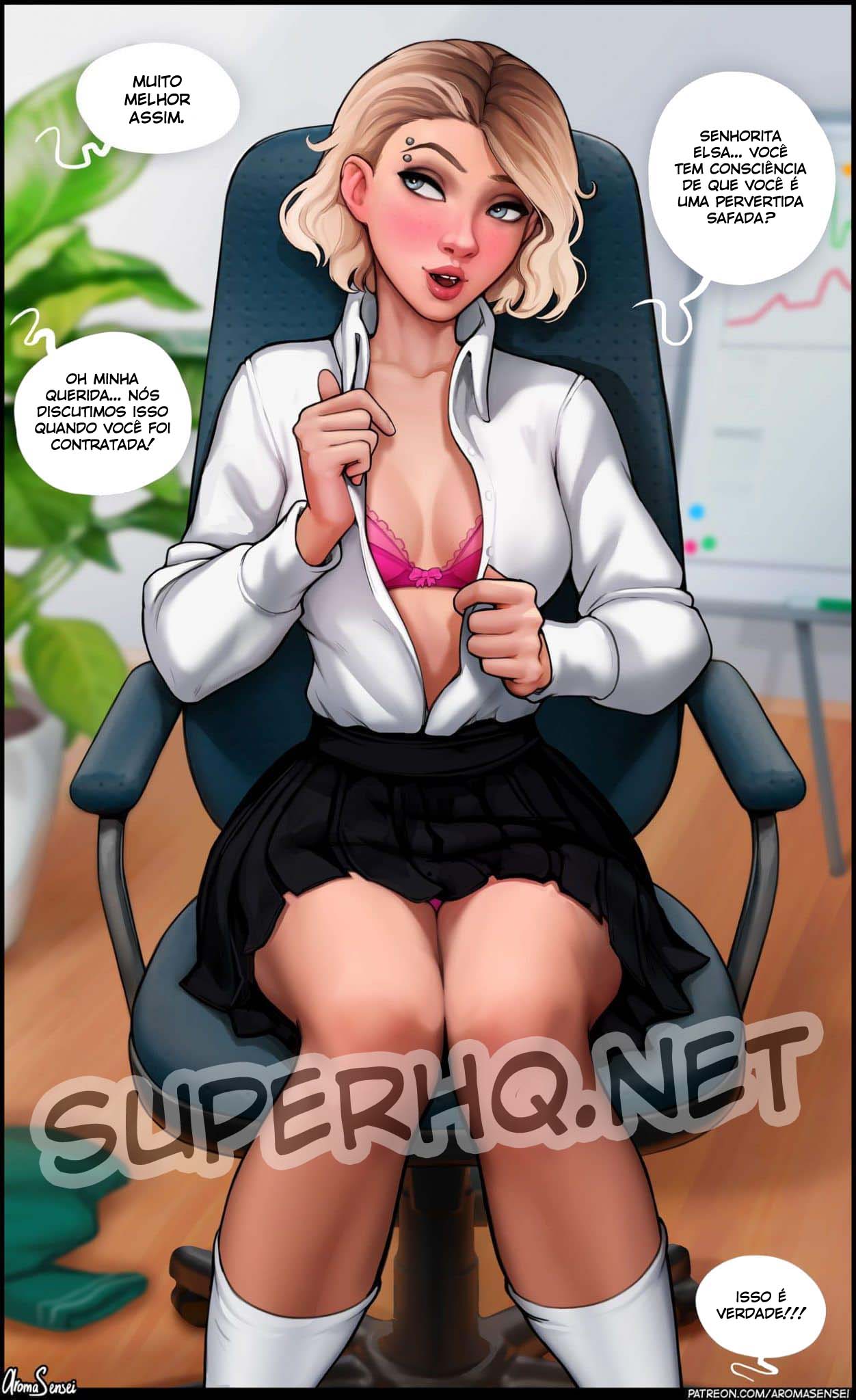Página 10 do quadrinho adulto: Entrevista com a Elsa – Leia completo em XCOMICS