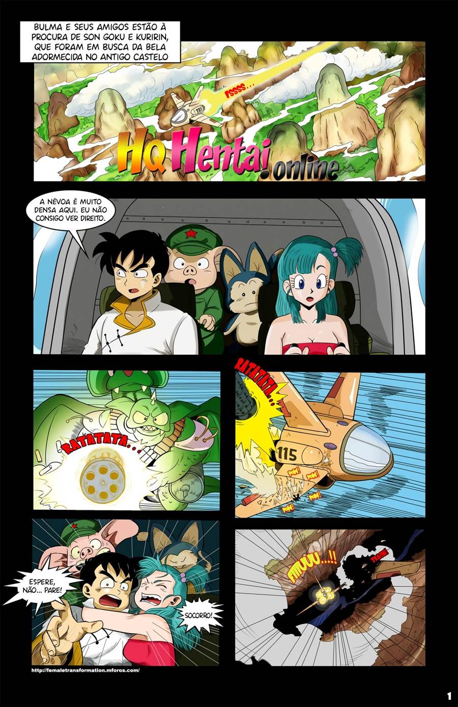 Página 2 do quadrinho adulto: Eye Coronation: Bulma e Lúcifer – Leia completo em XCOMICS