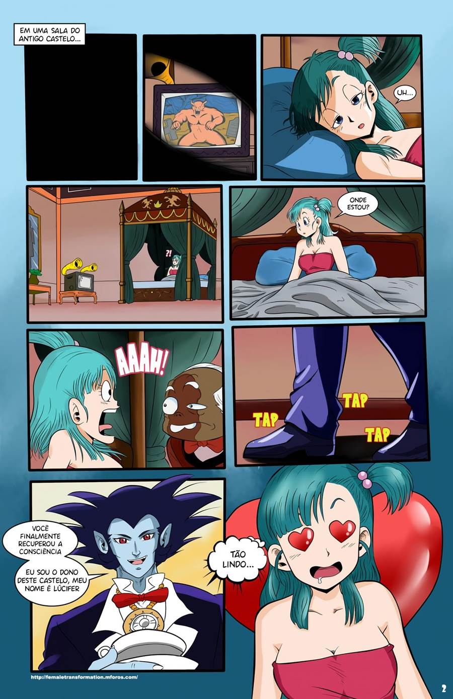 Página 3 do quadrinho adulto: Eye Coronation: Bulma e Lúcifer – Leia completo em XCOMICS