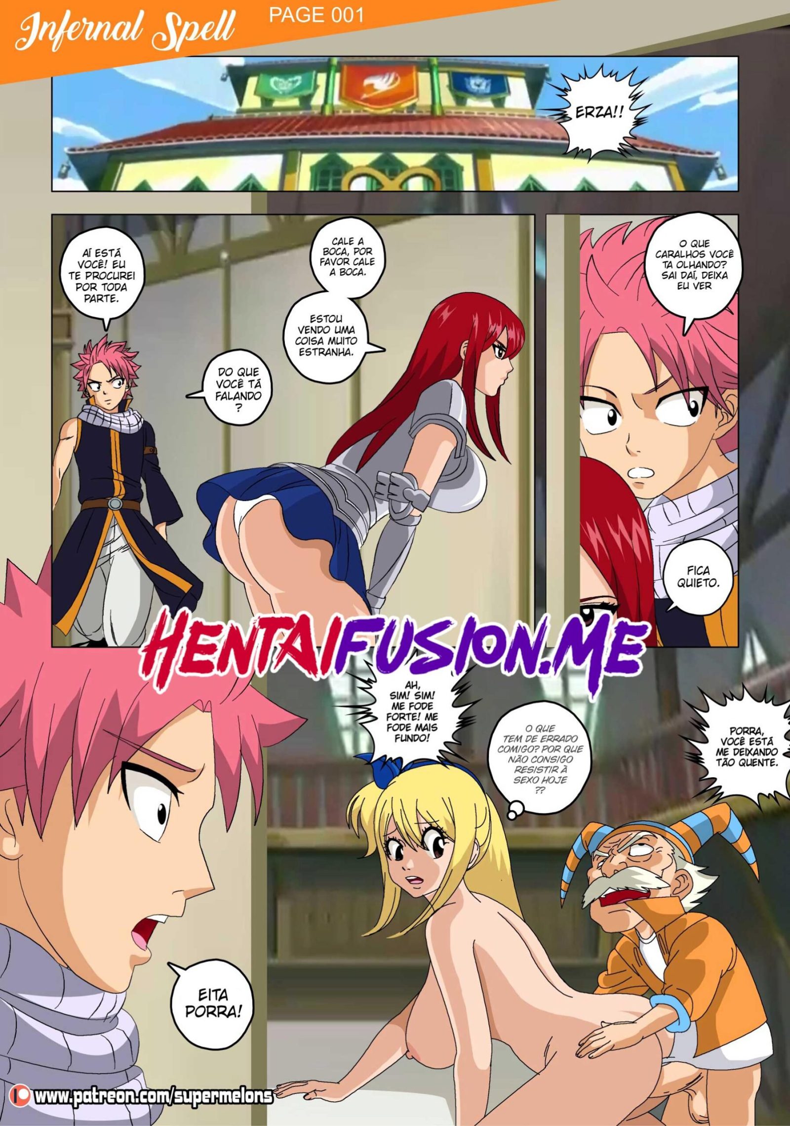 Página 3 do quadrinho adulto: Fairy Tail: Erza observadora – Leia completo em XCOMICS