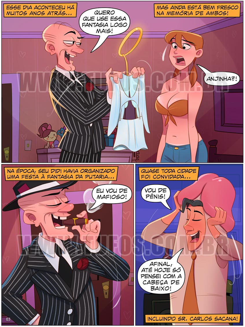 Página 3 do quadrinho adulto: Festa à Fantasia da Sacanagem – Leia completo em XCOMICS