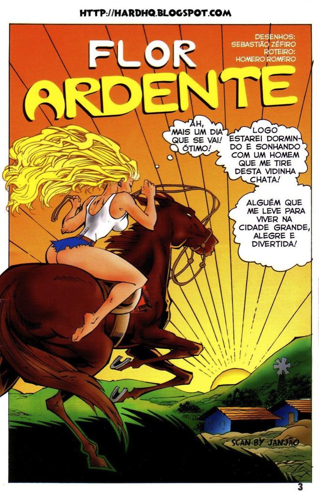 Página 2 do quadrinho adulto: Flor Ardente – Leia completo em XCOMICS