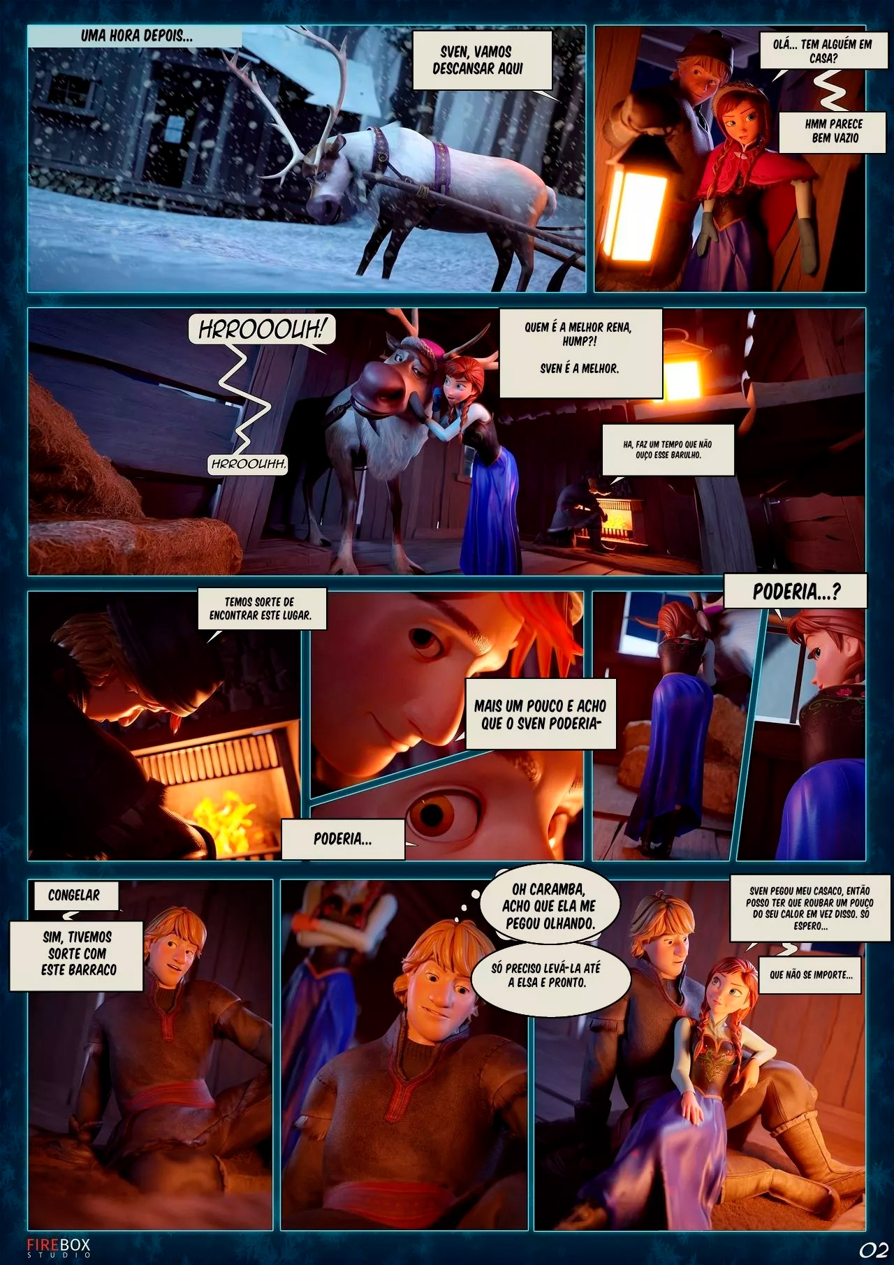Página 3 do quadrinho adulto: Frozen Fantasies - Yes Princess – Leia completo em XCOMICS