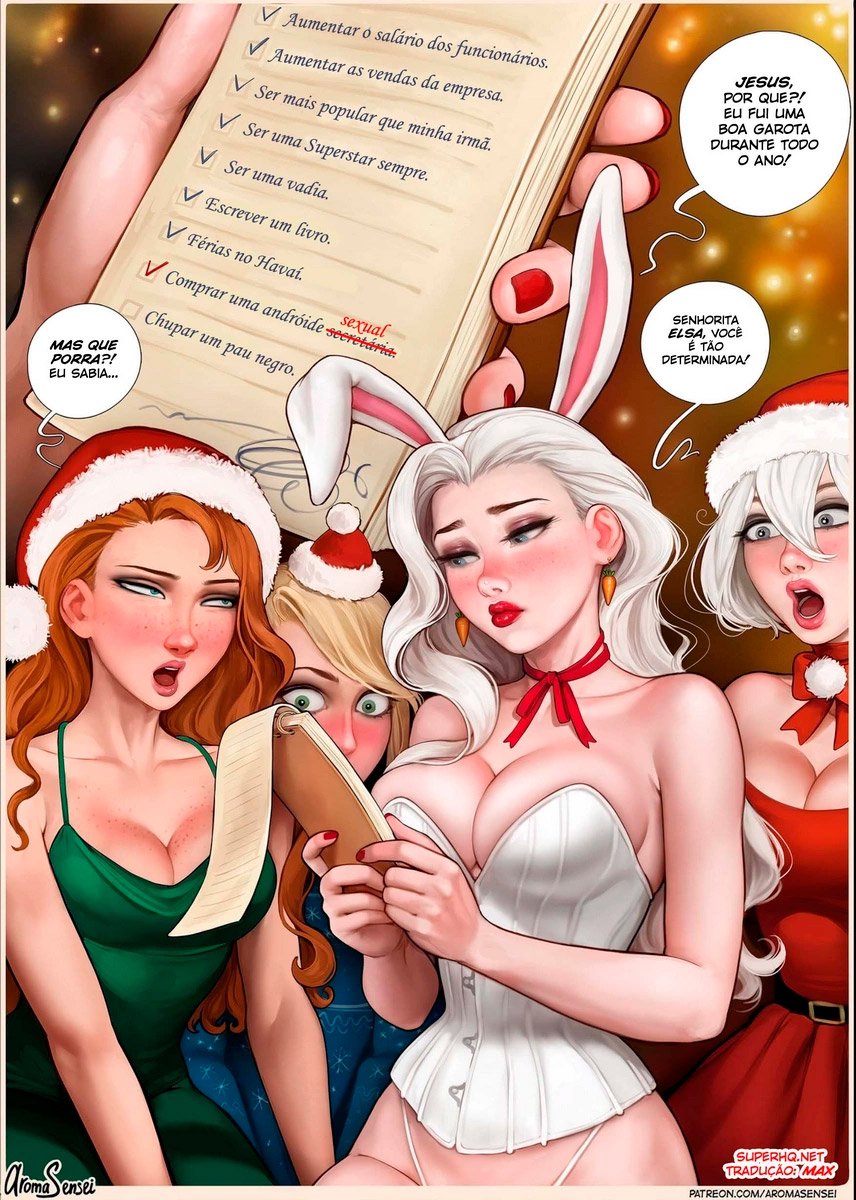 Página 3 do quadrinho adulto: Frozen Inc. Chirstmas Party 2022 – Leia completo em XCOMICS