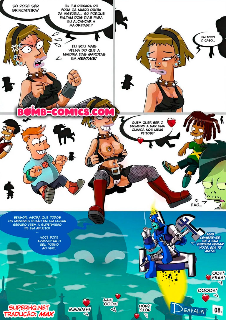 Página 9 do quadrinho adulto: Futurama, Orgy To Save The Earth – Leia completo em XCOMICS