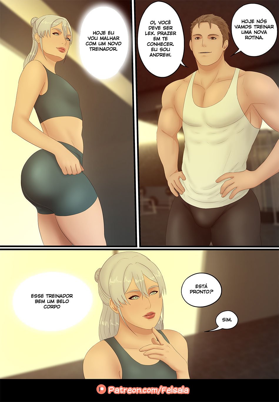 Página 3 do quadrinho adulto: Gym Workout – Leia completo em XCOMICS