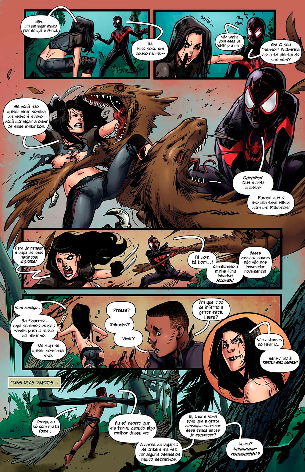 Página 4 do quadrinho adulto: Homem Aranha na terra selvagem – Leia completo em XCOMICS