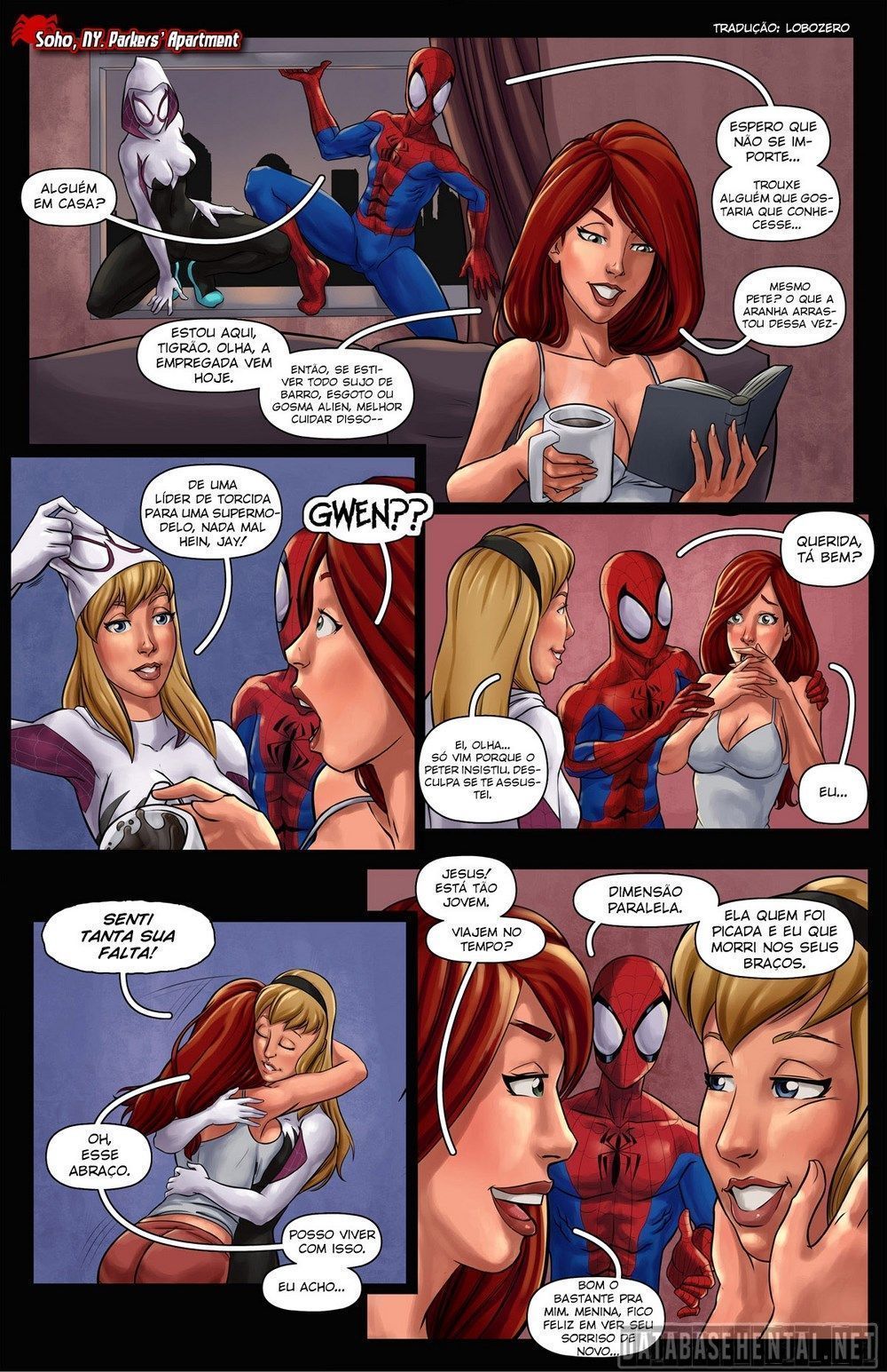 Página 2 do quadrinho adulto: Homem Aranha Pornô em: Passados Azuis – Leia completo em XCOMICS