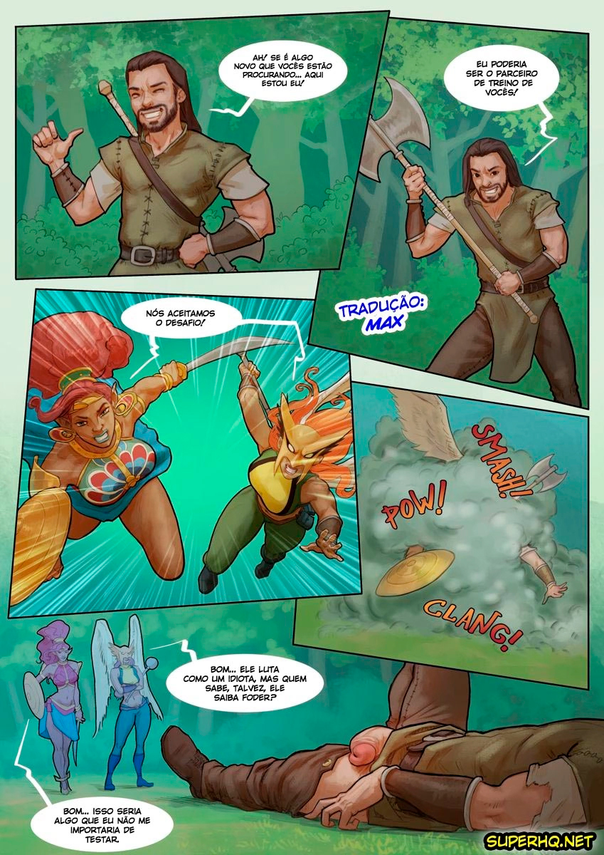 Página 3 do quadrinho adulto: Hot Duels V, Urbosa vs Hawkgirl – Leia completo em XCOMICS