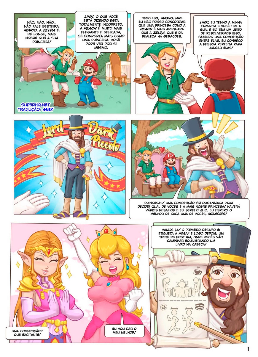 Página 2 do quadrinho adulto: Hot Duels - Zelda vs Peaches – Leia completo em XCOMICS