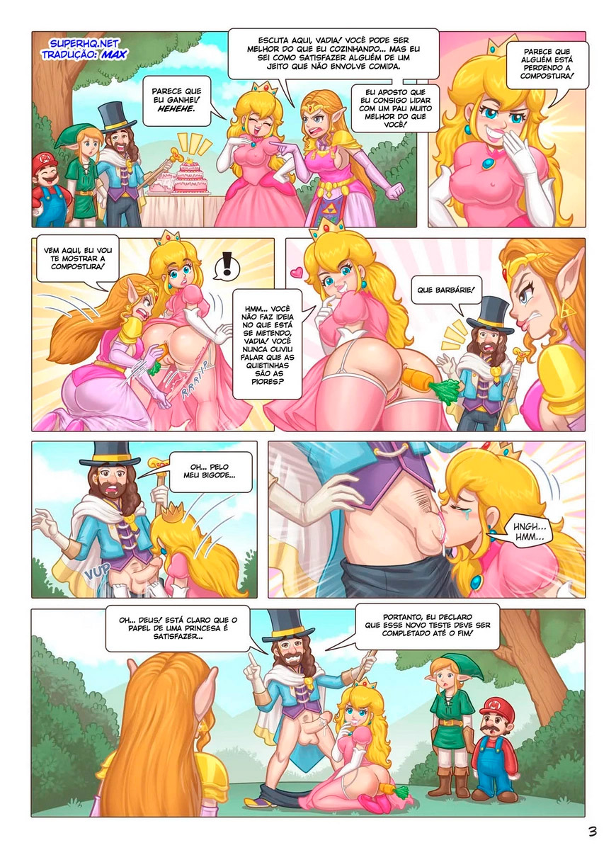 Página 4 do quadrinho adulto: Hot Duels - Zelda vs Peaches – Leia completo em XCOMICS