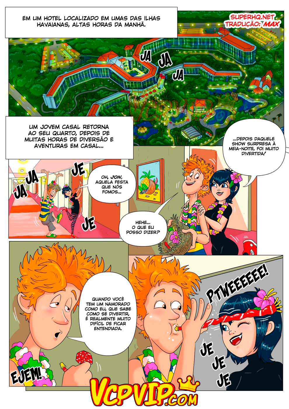 Página 2 do quadrinho adulto: Hotel Transylvania, Una Noche Aterrodaramente Sensual – Leia completo em XCOMICS