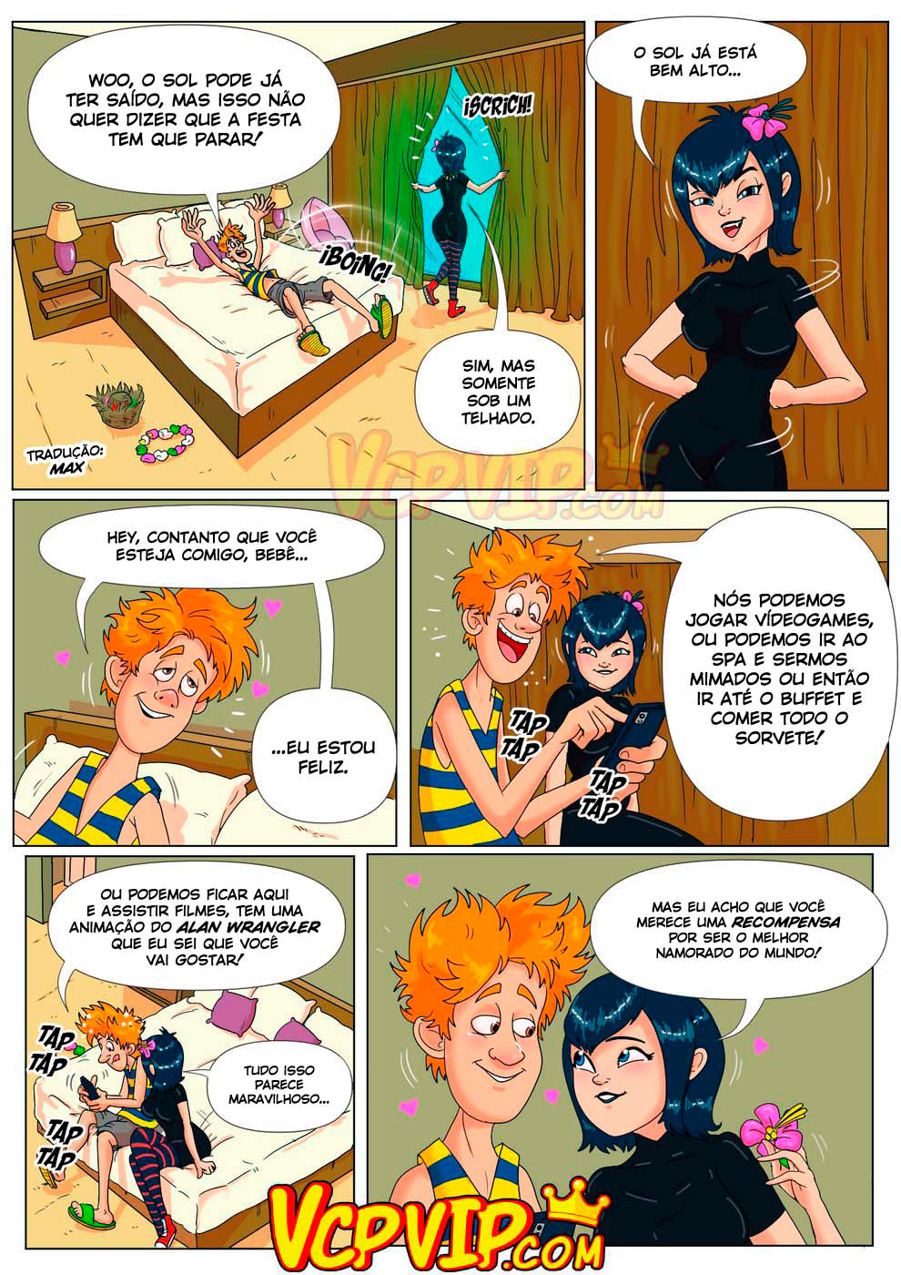 Página 3 do quadrinho adulto: Hotel Transylvania, Una Noche Aterrodaramente Sensual – Leia completo em XCOMICS