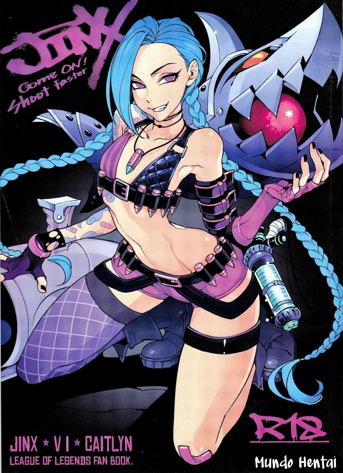 Página 1 do quadrinho adulto: Jinx e as rivais futanari – Leia completo em XCOMICS