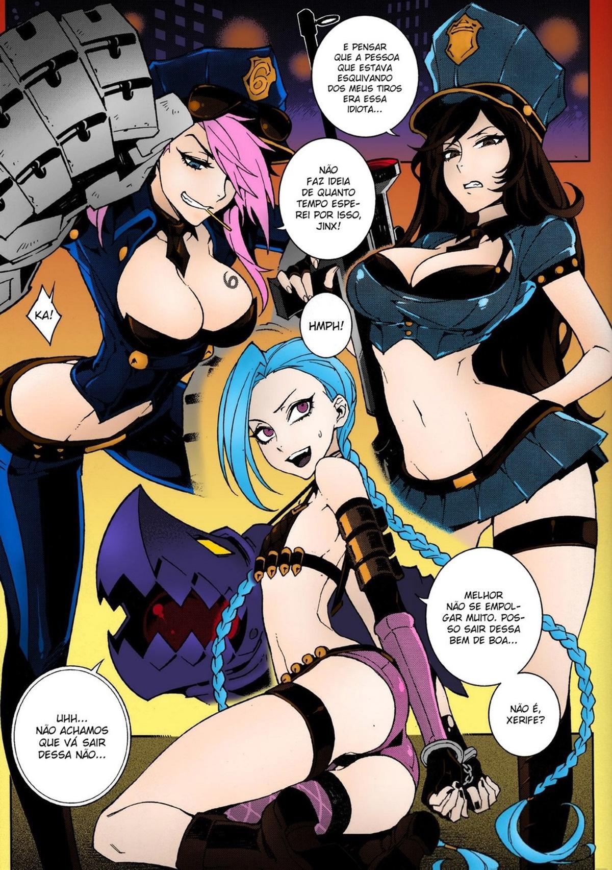 Página 2 do quadrinho adulto: Jinx e as rivais futanari – Leia completo em XCOMICS