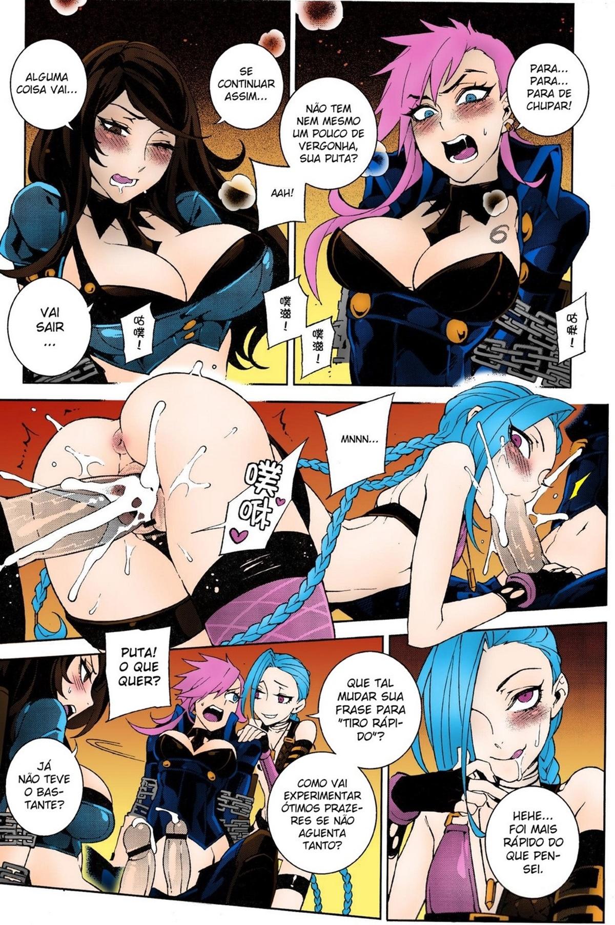Página 15 do quadrinho adulto: Jinx e as rivais futanari – Leia completo em XCOMICS