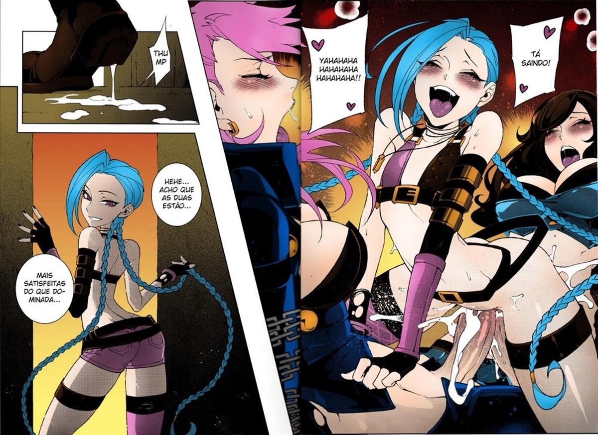 Página 19 do quadrinho adulto: Jinx e as rivais futanari – Leia completo em XCOMICS