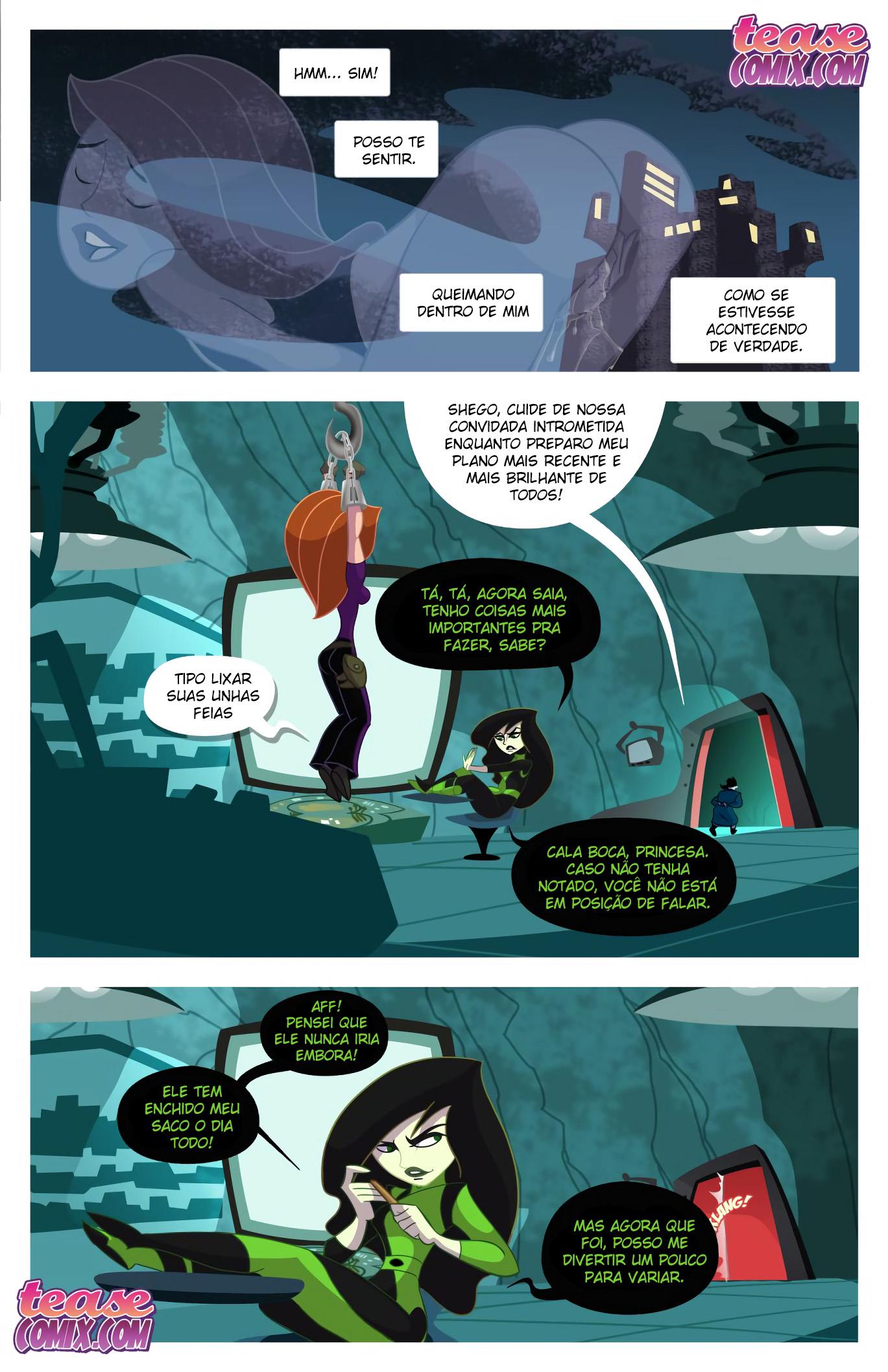Página 4 do quadrinho adulto: Kim Possible e a vilã vadia – Leia completo em XCOMICS
