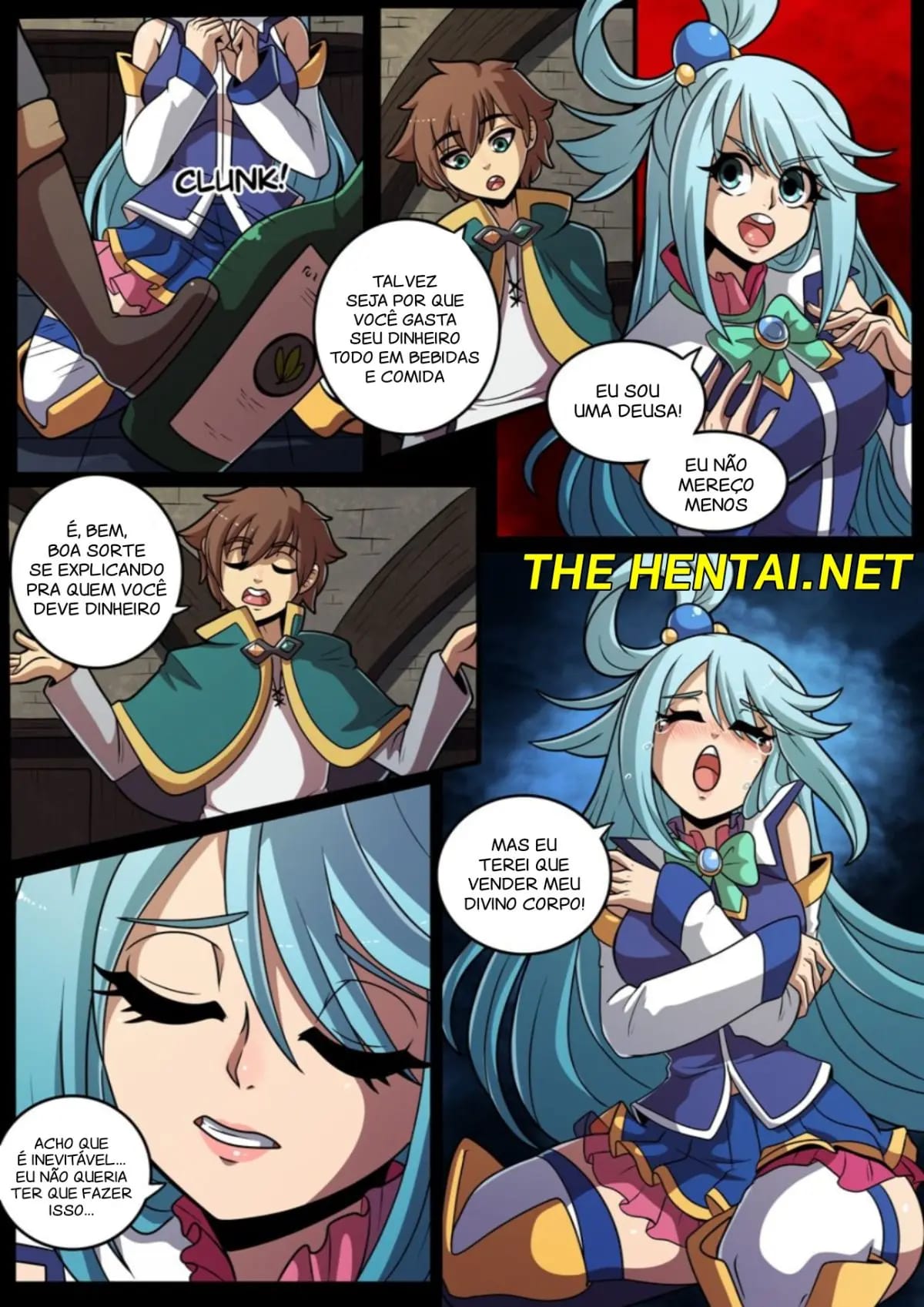 Página 4 do quadrinho adulto: Konosuba: Aqua Quest – Leia completo em XCOMICS