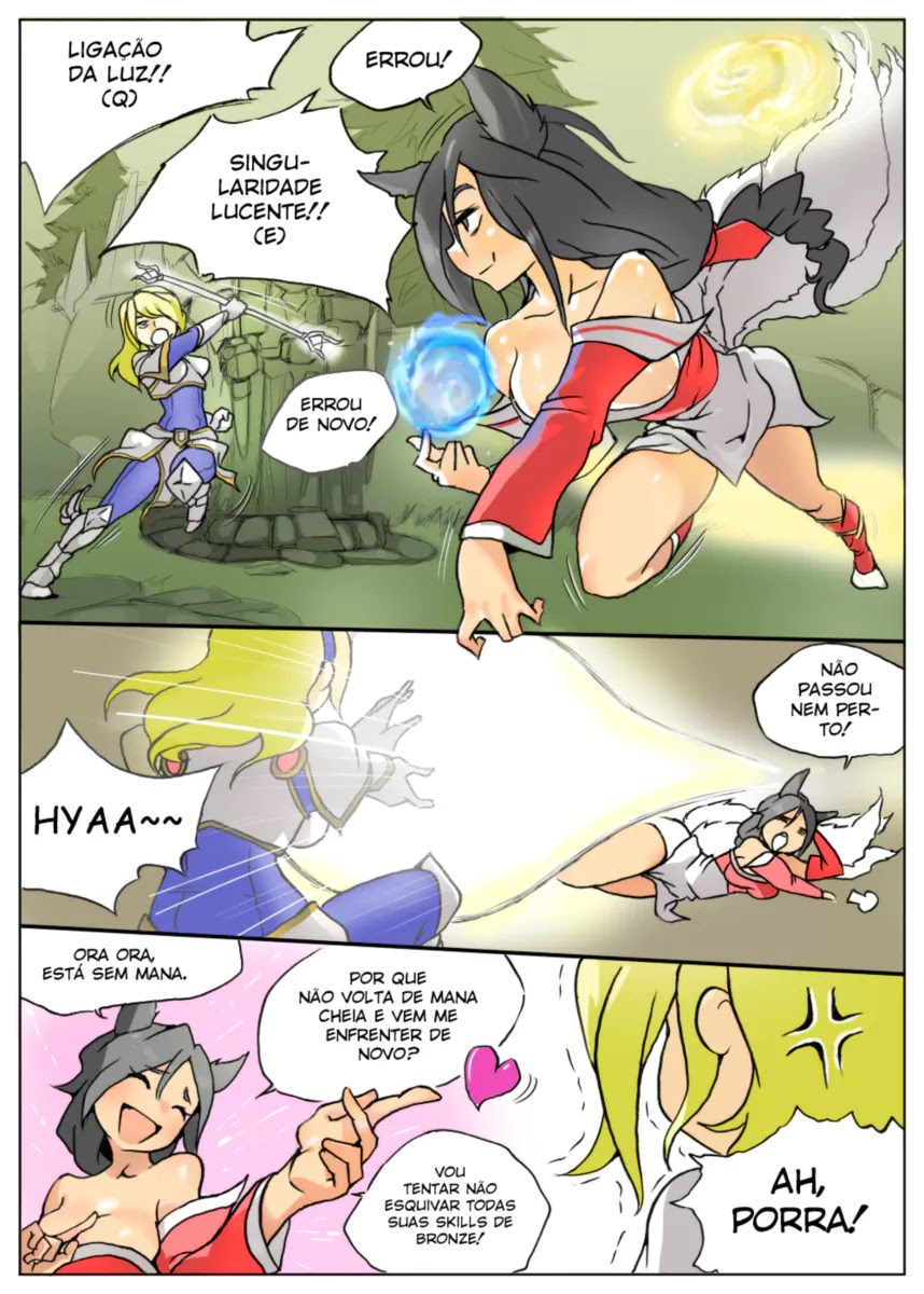 Página 2 do quadrinho adulto: League of Legends: Lux gets ganked – Leia completo em XCOMICS