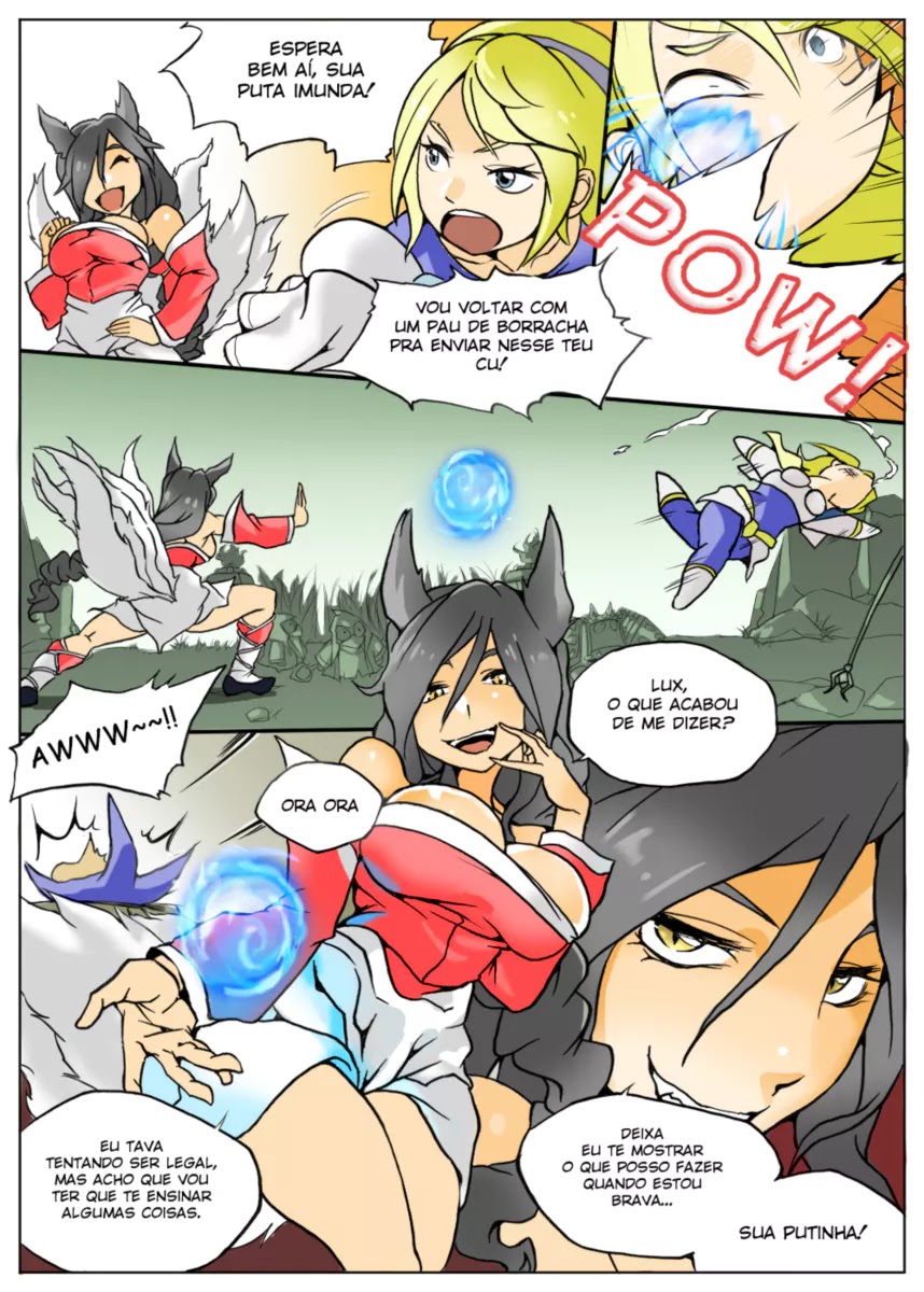 Página 3 do quadrinho adulto: League of Legends: Lux gets ganked – Leia completo em XCOMICS