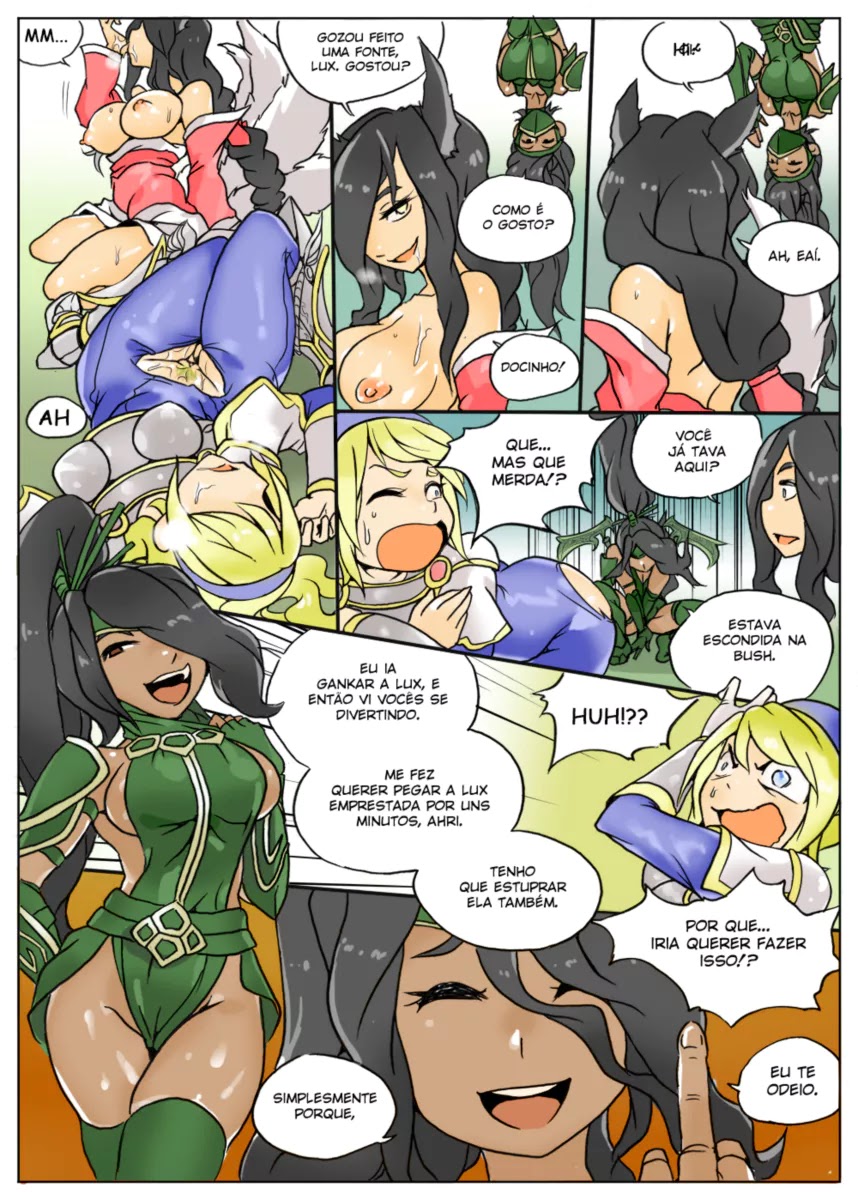 Página 8 do quadrinho adulto: League of Legends: Lux gets ganked – Leia completo em XCOMICS