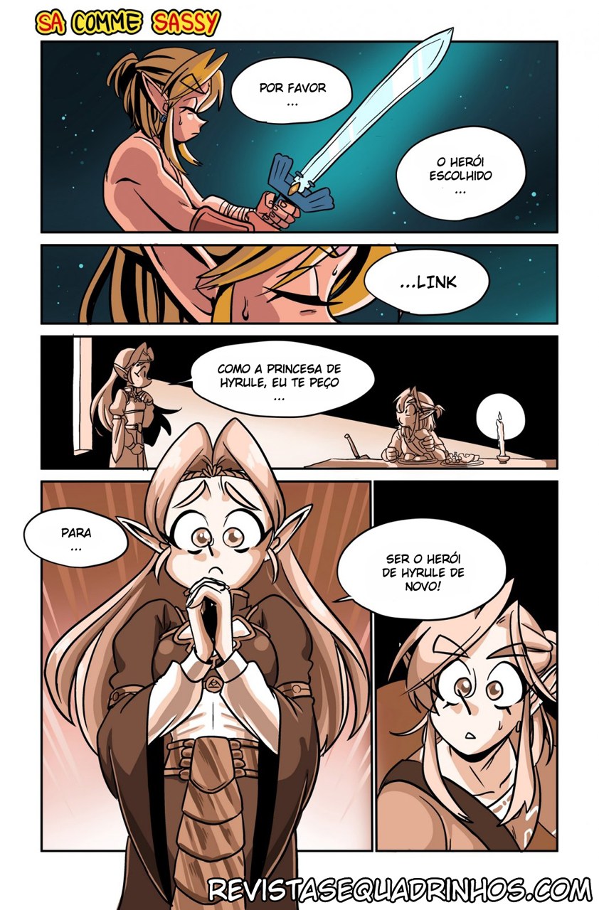 Página 2 do quadrinho adulto: Legend of Zelda Pornô – Leia completo em XCOMICS