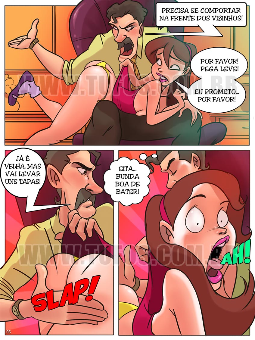 Página 5 do quadrinho adulto: Levando umas palmadas – Leia completo em XCOMICS