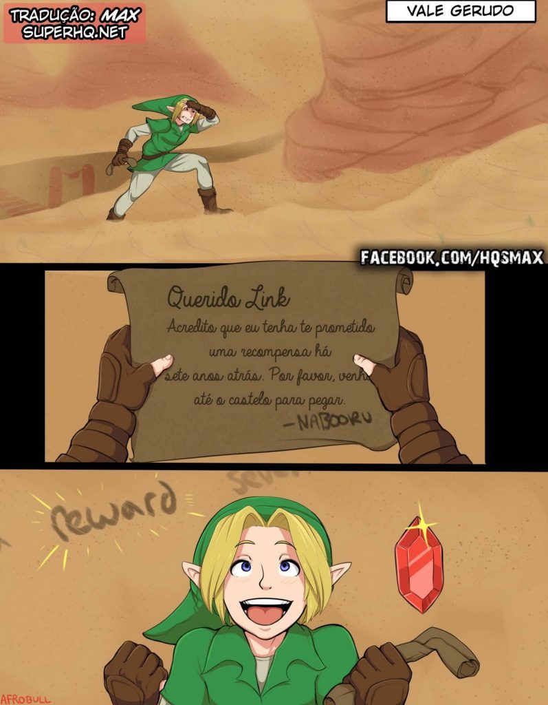 Página 2 do quadrinho adulto: Link e a rainha gulosa (Atualizada) – Leia completo em XCOMICS