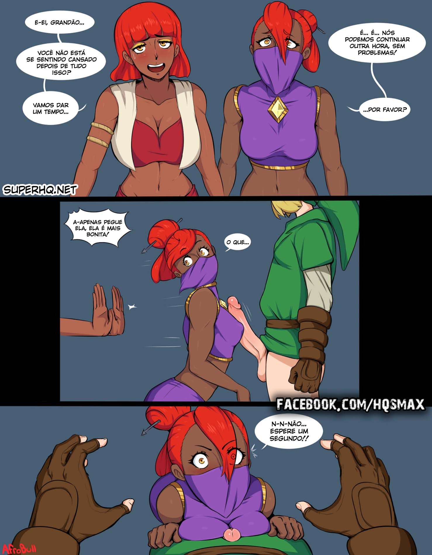 Página 44 do quadrinho adulto: Link e a rainha gulosa (Atualizada) – Leia completo em XCOMICS