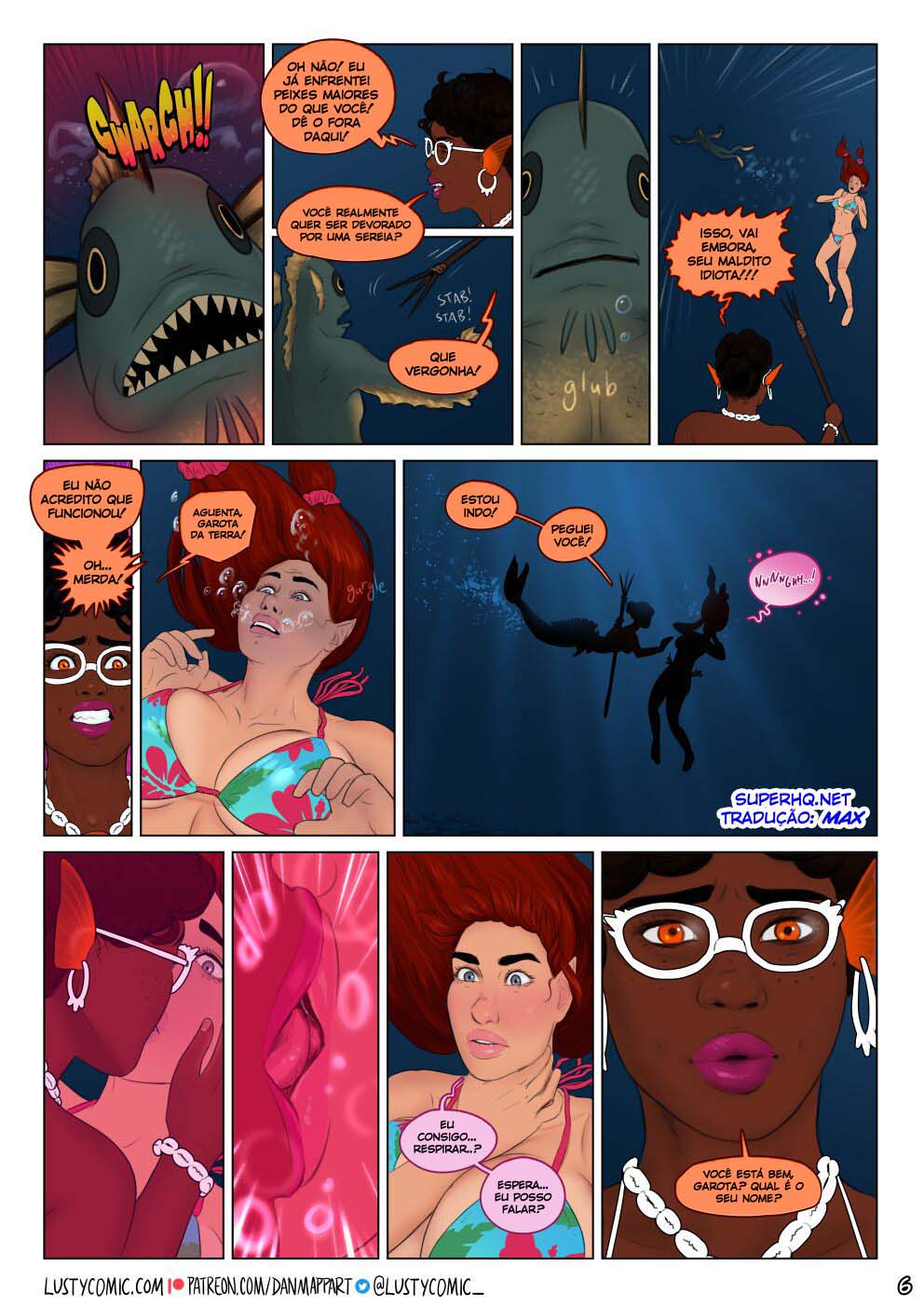 Página 6 do quadrinho adulto: Lusty and the mermaid – Leia completo em XCOMICS