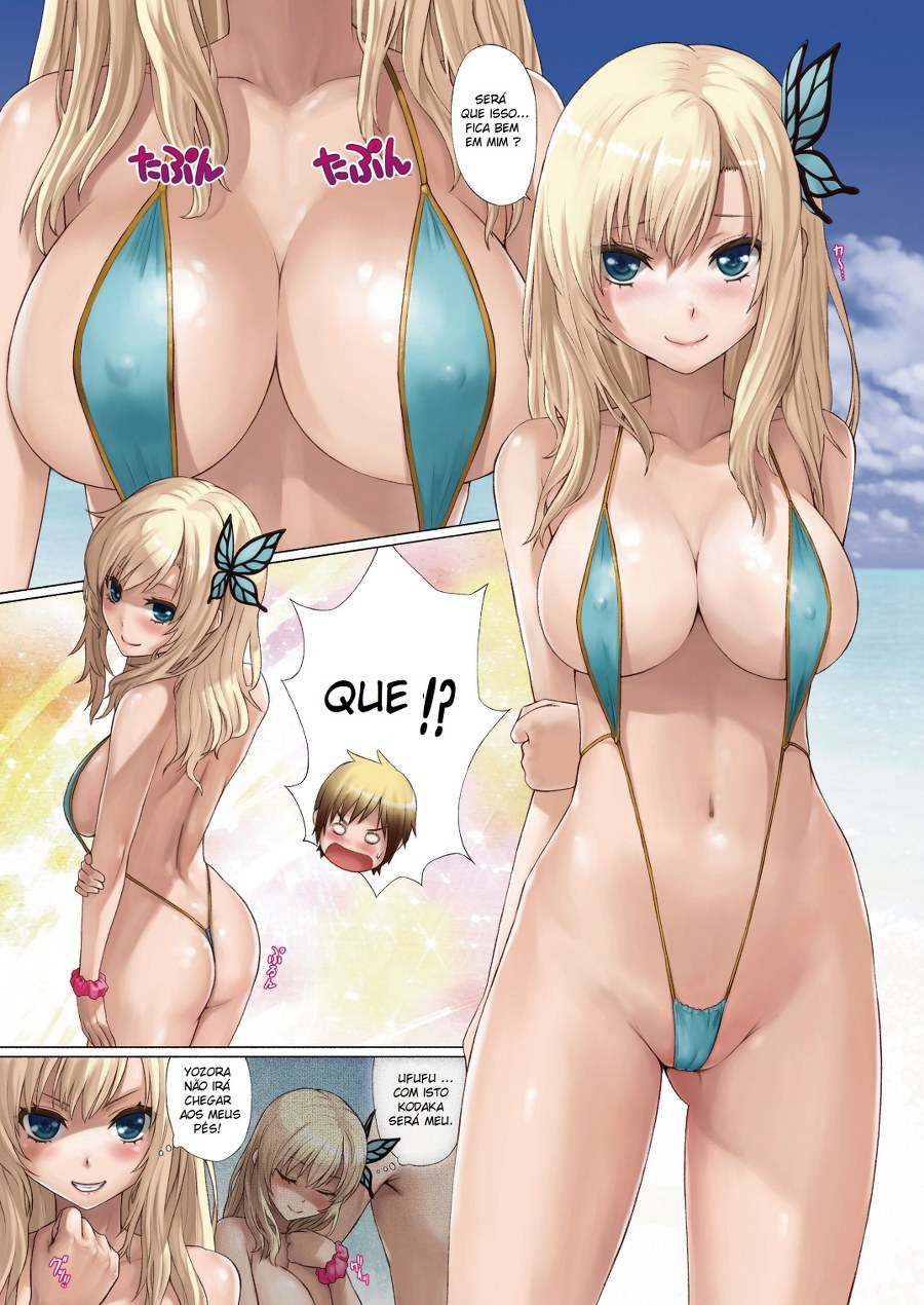 Página 4 do quadrinho adulto: Ménage na Praia com as Amigas – Leia completo em XCOMICS