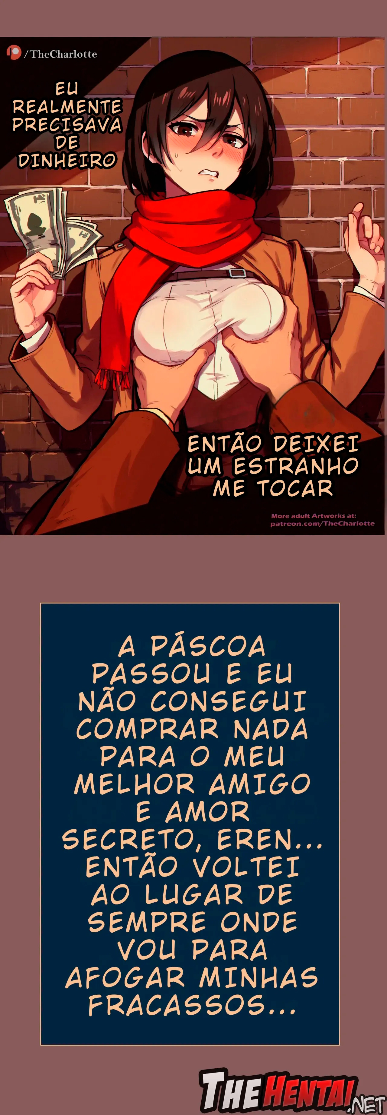 Página 1 do quadrinho adulto: Mikasa Devassou a Vida – Leia completo em XCOMICS