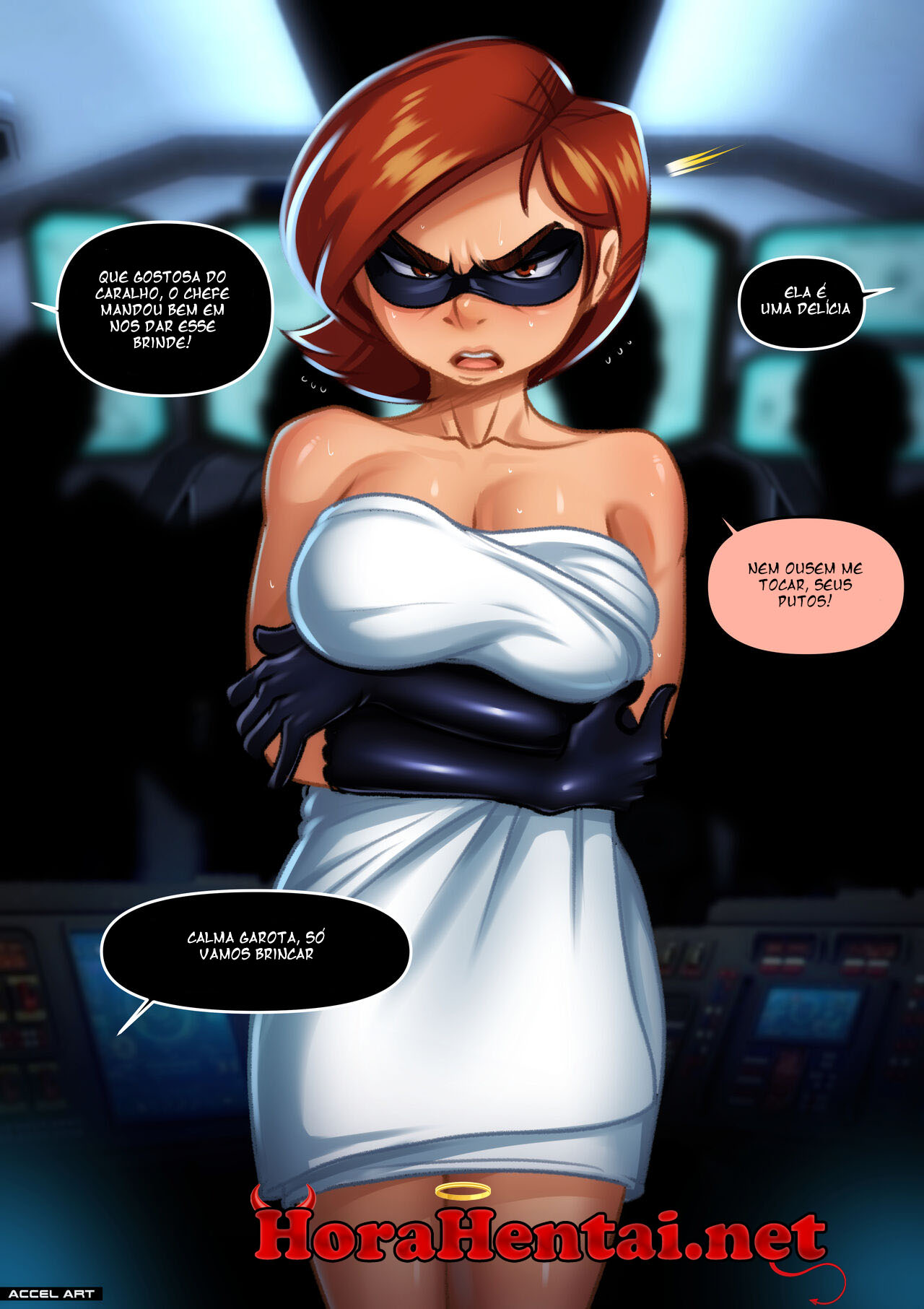Página 3 do quadrinho adulto: Mulher-Elástica escrava sexual – Leia completo em XCOMICS