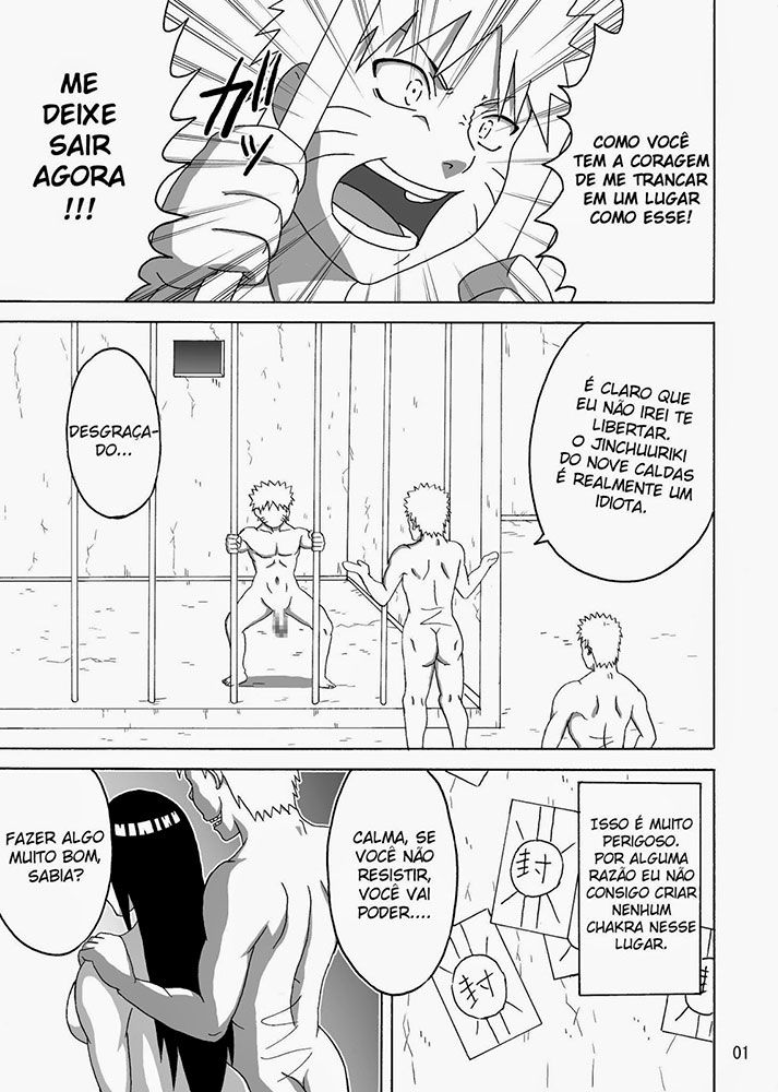 Página 2 do quadrinho adulto: Naruto, Hinata e Tsunade em Apuros – Leia completo em XCOMICS