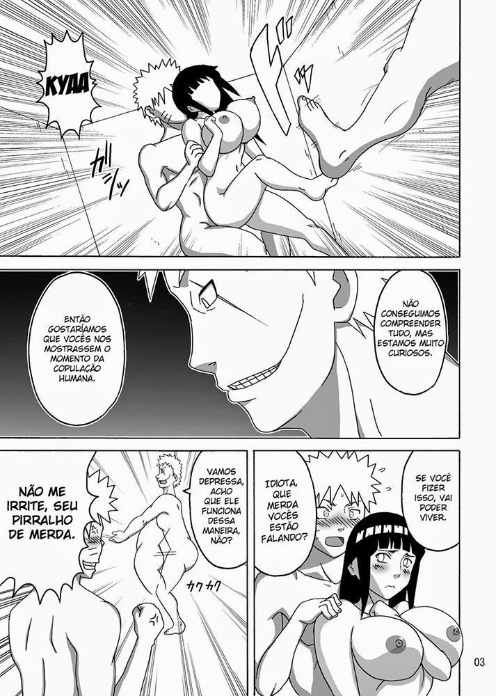 Página 4 do quadrinho adulto: Naruto, Hinata e Tsunade em Apuros – Leia completo em XCOMICS