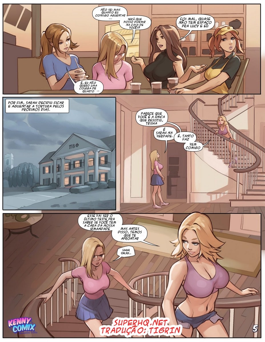 Página 6 do quadrinho adulto: Naughty Sorority – Leia completo em XCOMICS