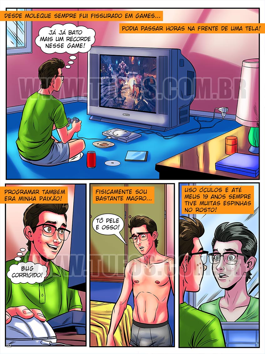 Página 2 do quadrinho adulto: Nerd com muito orgulho – Leia completo em XCOMICS