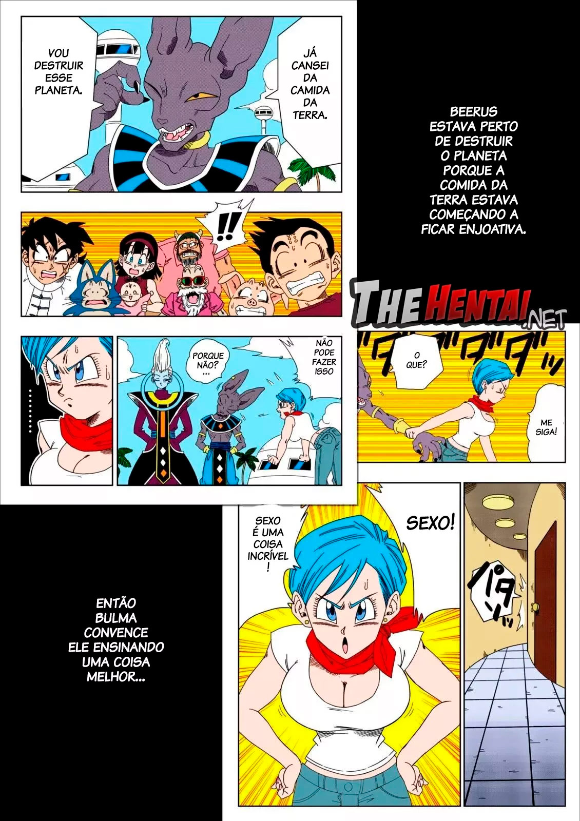 Página 2 do quadrinho adulto: Ninguém desobedece o Beerus – Leia completo em XCOMICS