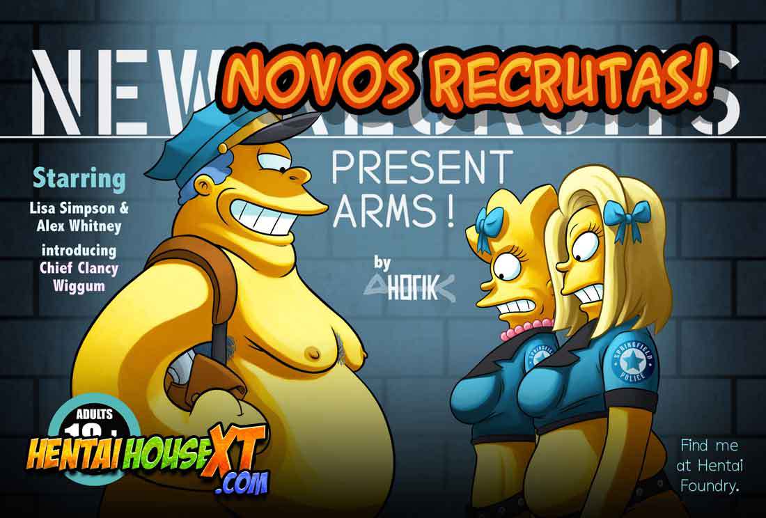 Página 1 do quadrinho adulto: Novos Recrutas - Com Lisa Simpson – Leia completo em XCOMICS