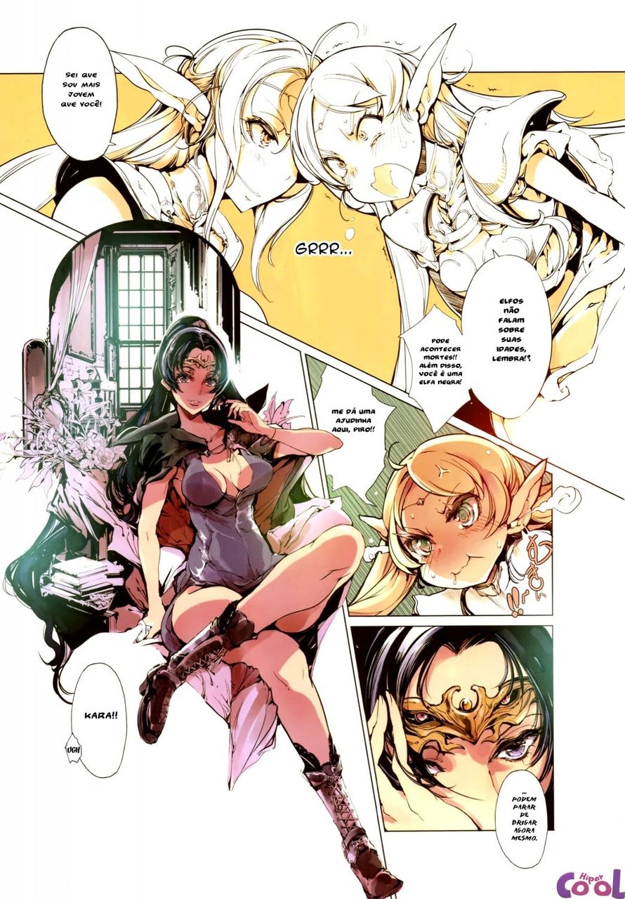 Página 4 do quadrinho adulto: O cavaleiro e a elfa – Leia completo em XCOMICS