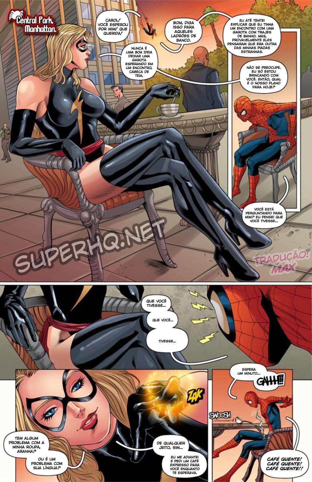 Página 2 do quadrinho adulto: O encontro do Homem Aranha – Leia completo em XCOMICS