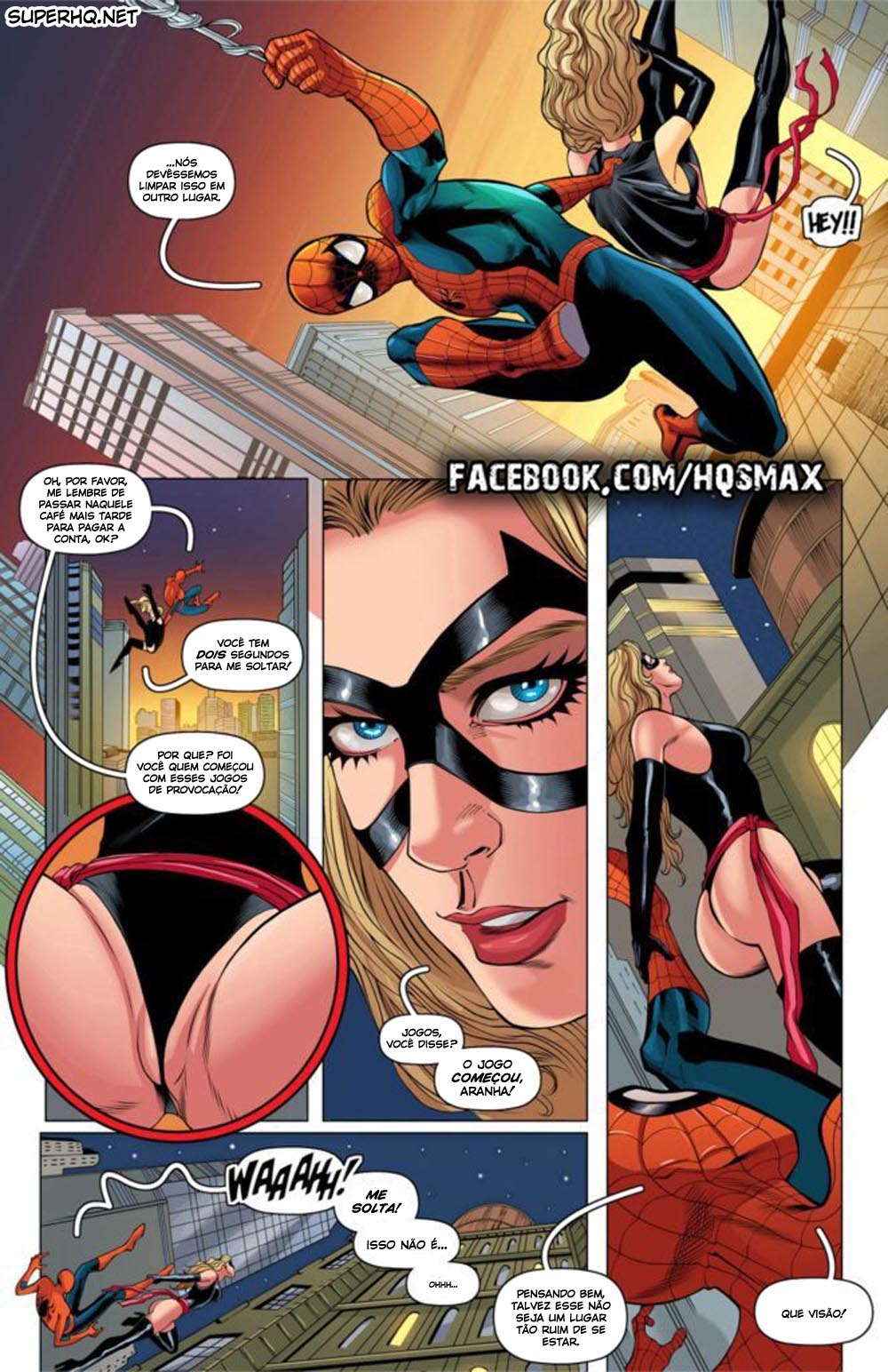 Página 4 do quadrinho adulto: O encontro do Homem Aranha – Leia completo em XCOMICS